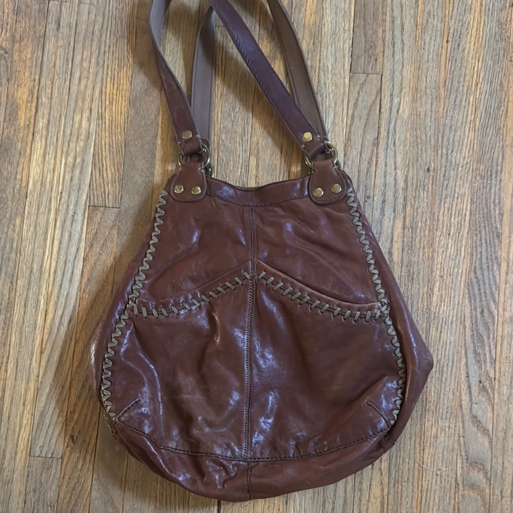 Lucky Brown Leather Tote Bag